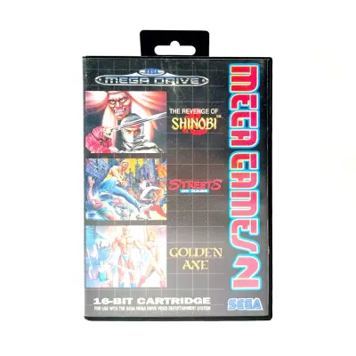 Картридж MegaGames 2 (3 игры) (б/у) в боксе с инструкцией (инструкция Shinobi)