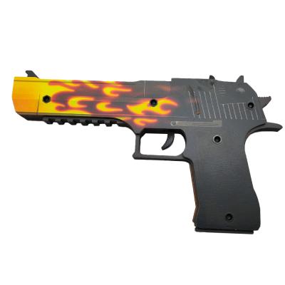 Деревянный пистолет Дезерт Игл Пламя (резинкострел) Mod.2 EcoToys