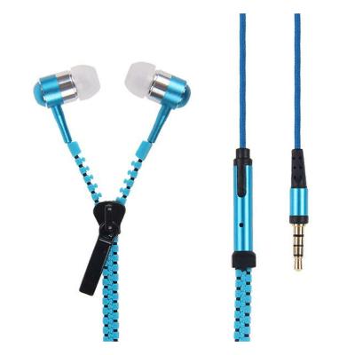 Гарнитура Zipper Earphones (голубой)