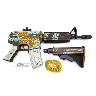 Деревянный автомат M4A4 Змея (резинкострел) Mod.2 EcoToys