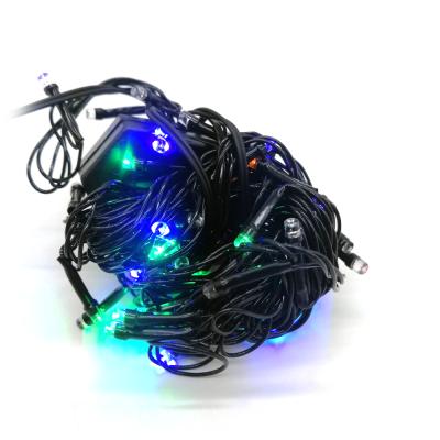 Гирлянда нить, 5 м, Led-50-220v, нить тёмная, 8 режимов, свечение мульти