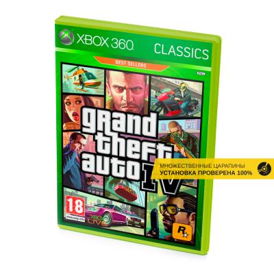 Grand Theft Auto IV (GTA 4) Classics (Xbox 360/One/Series, б/у, множ.царап., устан. на 100%)