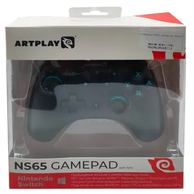 Геймпад беспроводной Artplays NS65 (Nintendo Switch/PC) черно-бирюзовый