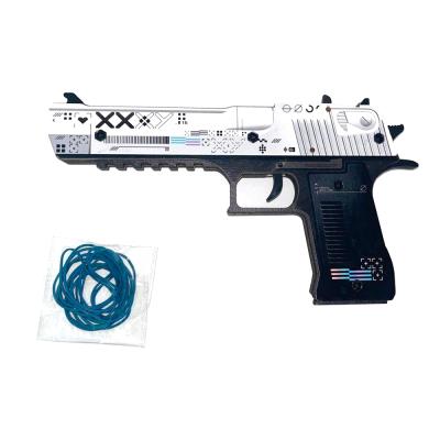 Деревянный пистолет Дезерт Игл Поток Информации (резинкострел) Mod.2 EcoToys