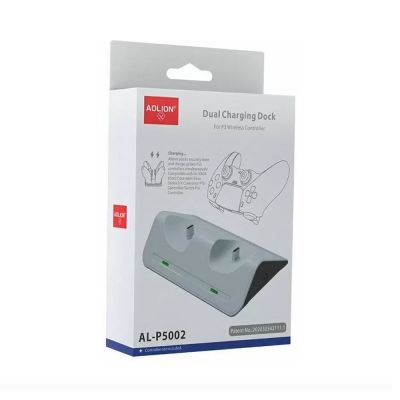 Зарядная станция для 2-х геймпадов Playstation DualSense Aolion (AL-P5002) RGB (PS5)