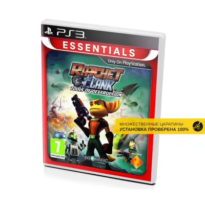 Ratchet & Clank Tools of Destruction Essentials (PS3, б/у, множ.царап.)