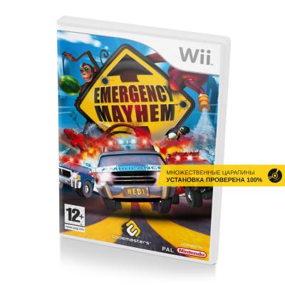 Emergency Mayhem (Wiii, б/у, множ.царап., устанавливается на 100%) (регион PAL)