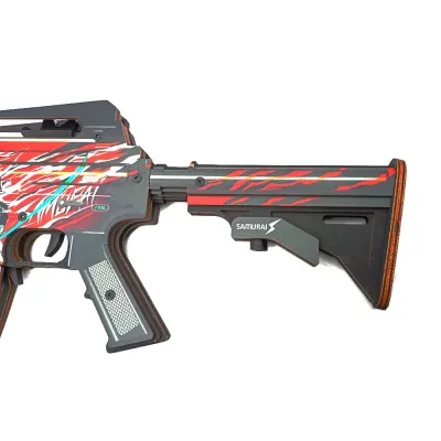 Деревянный автомат M4A1-S Самурай (резинкострел) Mod.2 EcoToys
