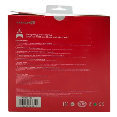 Геймпад беспроводной Artplays NS65 (Nintendo Switch/PC) черно-бирюзовый