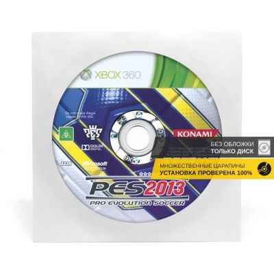PES 2013 Pro Evolution Soccer (Xbox 360, б/у, без обложки, множ. царап. только немецкий язык)
