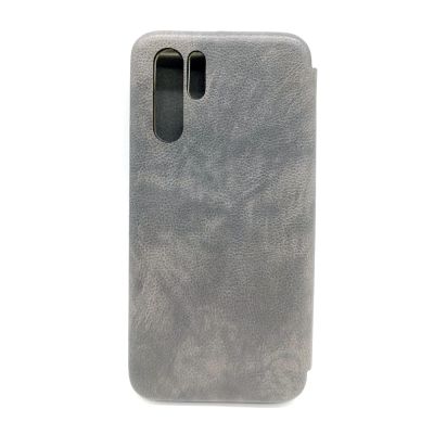 Чехол для Huawei P30 Pro (2019) книжка/кожа/со строчкой (серый)
