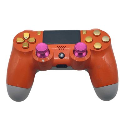 Джойстик (Геймпад) Dualshock 4 v2 CUH-ZCT2E (оранжево-белый, б/у, кастомизированный)