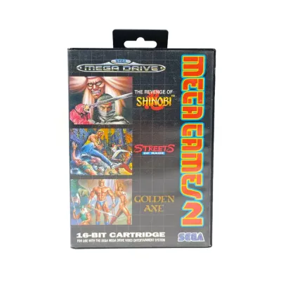 Картридж MegaGames 2 (3 игры) (б/у) в боксе с инструкциями (инст.Golden Axe, Shinobi)