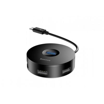 Разветвитель USB Baseus Round box HUB adapter(Type-C to USB 3.0*1+USB 2.0*3) CAHUB-G01