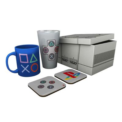 Подарочный набор PlayStation Classic 2019 Бокал + Кружка + Подставки 2шт GFB0075
