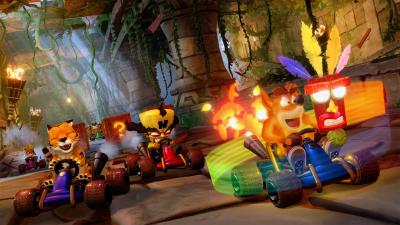 Crash Team Racing Nitro-Fueled (Nintendo Switch, б/у) в мини боксе