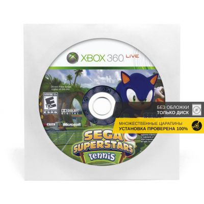  Superstars Tennis (Xbox 360, б/у, без обложки, множ.царап., устанавливается на 100%)
