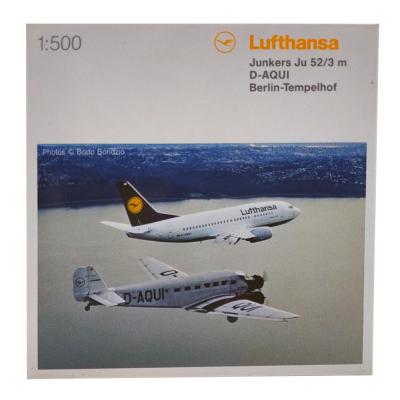 Модель самолета Herpa Wings 516709 Lufthansa Junkers Ju 52/3 m D-AQUI Berlin-Tempelhof 1:500