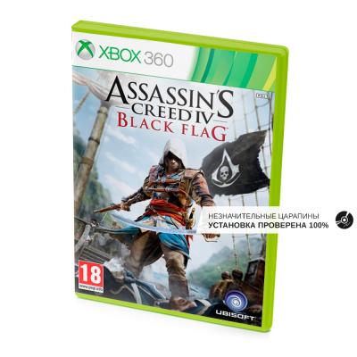 Assassins Creed IV (4) Black Flag (Черный флаг) (Xbox 360/One/Series, б/у, незнач.царап., уст. 100%)