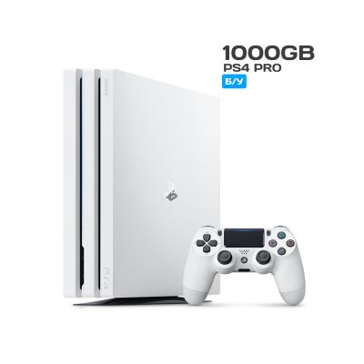Игровая приставка SONY Playstation 4 Pro Белая (PS4 Pro) 1000 GB (CUH 7100) (б/у)