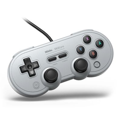 Геймпад проводной 8BitDo SN30 Pro (Nintendo Switch, PC) Серый