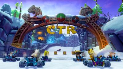 Crash Team Racing Nitro-Fueled (Nintendo Switch, б/у) в мини боксе
