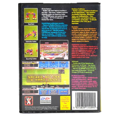 Картридж Genesis John Madden Football 93 (б/у) в боксе с инструкцией