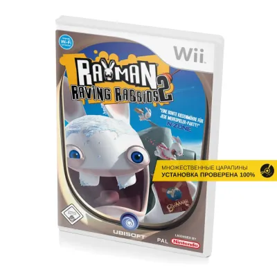 Rayman Raving Rabbids 2 (Wii, б/у, множ.царап., устанавливается на 100%) (регион PAL)