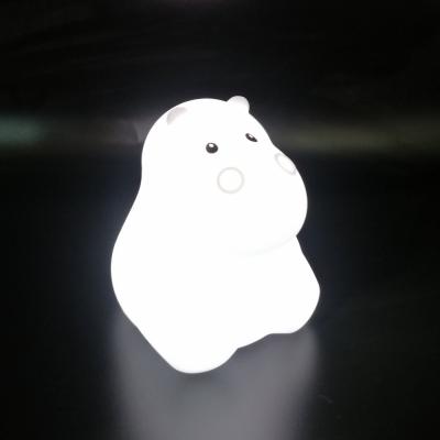 Лампа-ночник Бегемот Silicone Lamp (15 см)
