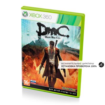 DmC Devil May Cry (Xbox 360, б/у, рус. незнач.царап., устанавливается 100%)