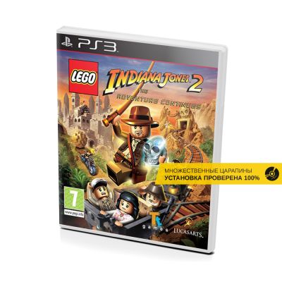 Lego Indiana Jones 2 The Adventure Continues (PS3, б/у, множ.царап., устанавливается 100%)