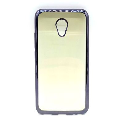 Чехол силиконовый для Meizu M3e (прозрачный с хром рамкой)