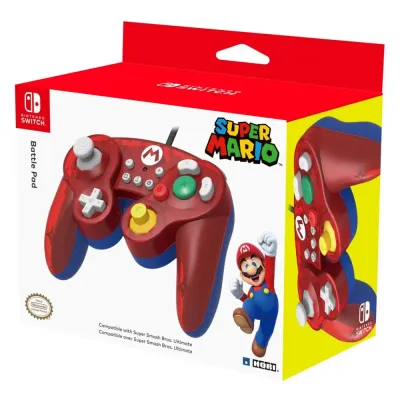 Геймпад проводной Nintendo Switch Hori Battle Pad Super Mario для Nintendo Switch (NSW-107U)