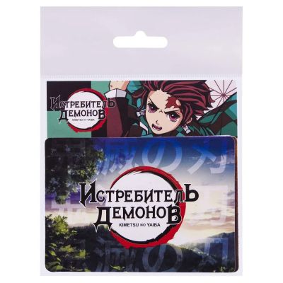 Подарочный набор Истребитель демонов №1 Набор Магнитов, Значок, Набор Наклеек