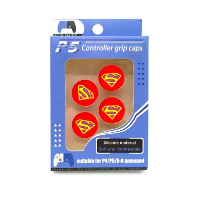 Накладки на стик для геймпада PS4/PS5/Xbox One/X Superman красный (4 штуки) GP5-1611