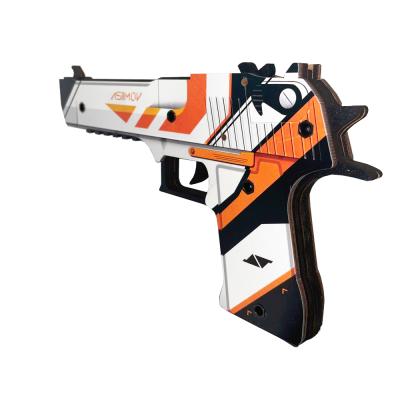 Деревянный пистолет Дезерт Игл Азимов (резинкострел) Mod.2 EcoToys