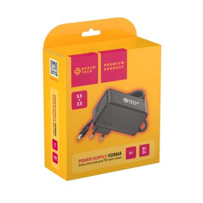 Блок питания DREAM для TV приставок HD8865 5V-3A 1M (5.5x2.5mm)
