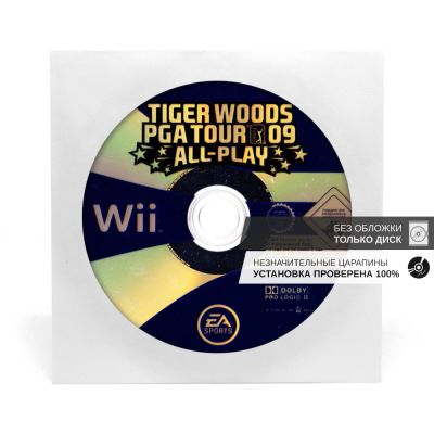 Tiger Woods PGA Tour 09 (Wii, б/у, без обложки, незнач.царап., устанавливается на 100%)
