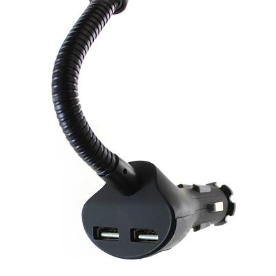 Автомобильный держатель для смартфона с двумя USB CROWN CMDC-IP5-032 Black