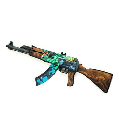 Деревянный автомат Калашникова АК-47 Огненый Змей (резинкострел) Mod.2 EcoToys