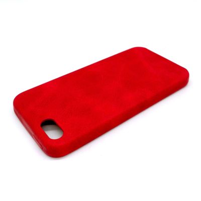 Чехол для Apple iPhone 5/5s/SE накладка кожа X-Level Vintage (красный)