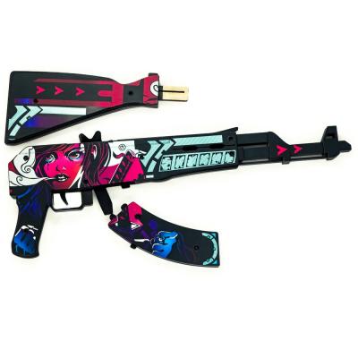 Деревянный автомат Калашникова АК-47 Нео-Нуар (резинкострел) Mod.2 EcoToys