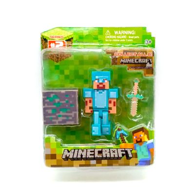 Фигурка с аксессуарами Minecraft Steve with Diamond Armor (Стив в алмазной броне) Series 2