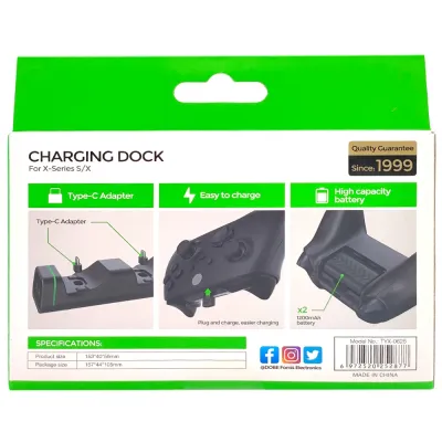 Зарядная станция для двух контроллеров Xbox One + Battery pack (x2) (1200mAh) DOBE (TYX-0625) Black