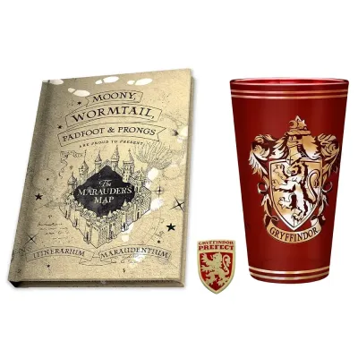 Подарочный набор Harry Potter Gryffindor Стакан 400мл+Значок+Записная книжка А6 ABYPCK250
