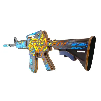 Деревянный автомат M4A1-S Год Тигра (резинкострел) Mod.2 EcoToys
