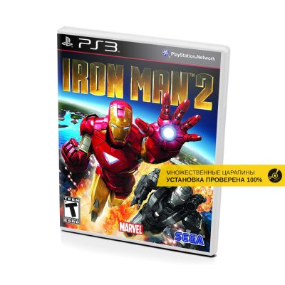 Железный человек 2 (Iron Man 2) (PS3, б/у, множ.царап., устанавливается на 100%)
