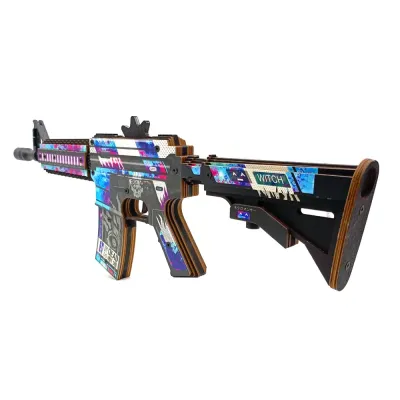 Деревянный автомат M4A4 Некромансер (резинкострел) Mod.2 EcoToys