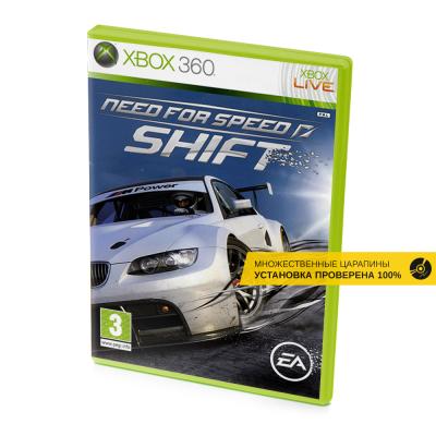 Need For Speed Shift (Xbox 360, б/у, множ.царап., устанавливается на 100%)