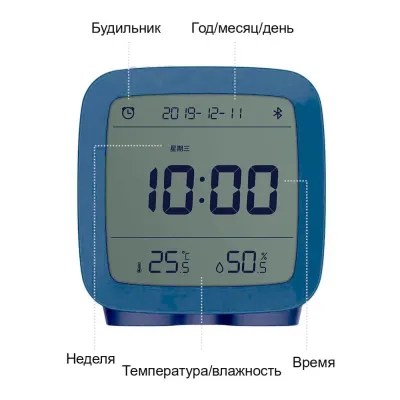 Будильник ClearGrass Bluetooth Thermometer Alarm clock CGD1 (Blue) CN